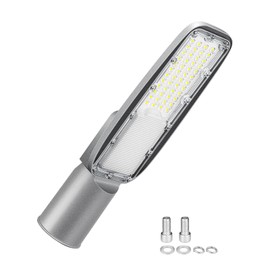 PICAA 30W LED Außenstrahler, Kommerzielle LED-Straßenleuchte 3000 Lumen, Wasserdichter Sicherheitsfluter für Parkplatz, Straße, Garage, Garten, Basketballplatz,4000K Warmweiß