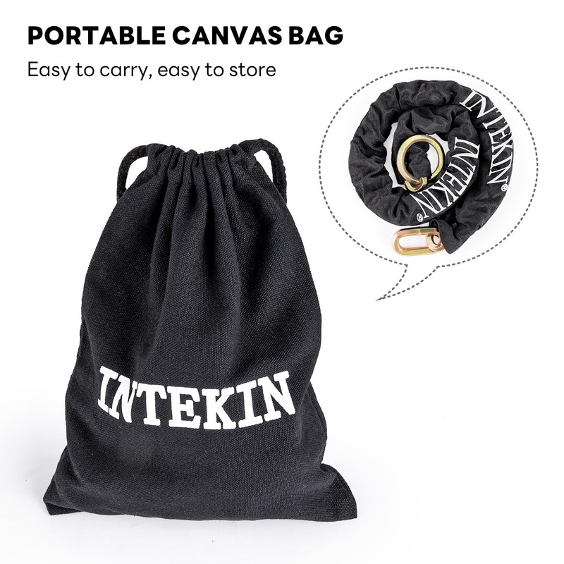 INTEKIN Security Chain 3.3 ft x 3/8" Thick Bike Lock