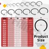 Hilitchi 322PCS 14 Sizes 65Mn Steel Round Wire Snap Rings