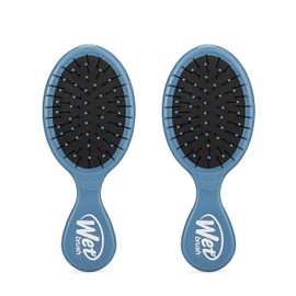 Wet Brush Mini Detangler Hair Brush, Elemental Blue - Detangling Travel Hair Brush - Ultra-Soft IntelliFlex Bristles Glide Through Tangles with Ease - Pain-Free - All Hair Types (Pack of 2)
