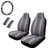 Universal Baja Inca Saddle Mexican Blanket High Back Seat Cover
