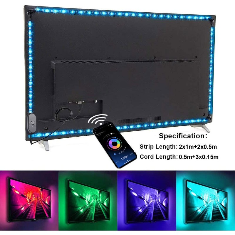 Mexllex LED TV Backlights for 43''-55'' TV with Remote App