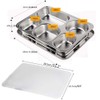 AIYoo 304 Stainless Steel Divided Plates with Lid for Adults