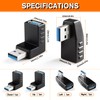 KUOQIY 4 pieces USB 3.0 angle adapter, 90° angle adapter,