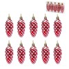 Pack of 10 Glitter Christmas Tree Pendants, Shiny and Glittering