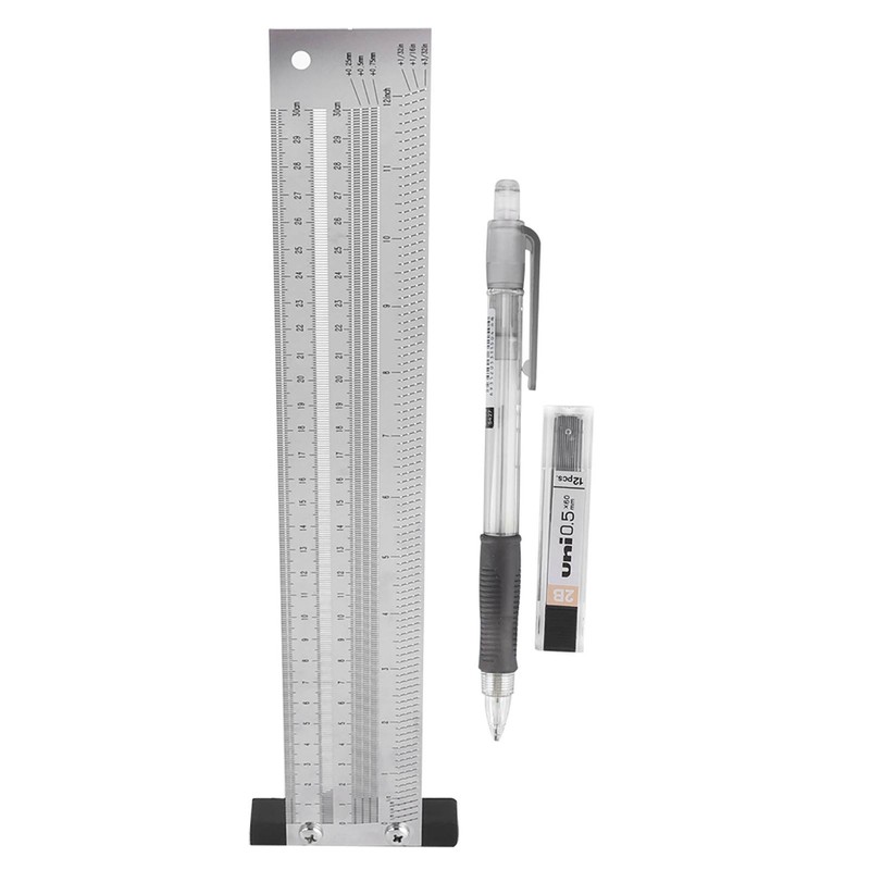 Ultra Precision Marking Ruler Stainless Steel Woodworking Scribing Ruler Gauging