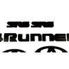 Set of 5 Blackout Front Grille+ Rear Trunk Emblem Badges 4-Runner Overlay 2010-2024