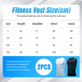 Ronronner 2 Pieces 2024 Ionic Shaping Vest, Ionic Shaping Men's Undershirt, Tummy Control Men, Body Shaped, Breathable Ice Silk Fabric, Sportswear for Men, Black and White