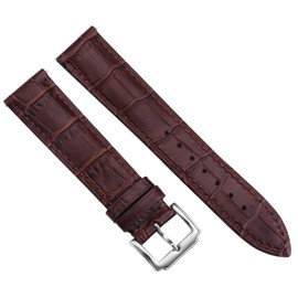BINLUN Leather Watch Strap Quick Release Replacement Crocodile Leather Watch Bands for Men Women (Brown, 16mm)