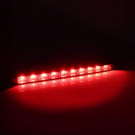 GTINTHEBOX for 2007 2008 2009 2010 2011 2012 2013 2014 Mini Cooper R56 R57 R58 R60 High Mount 3rd Brake Light Black Chrome Lens Red Led