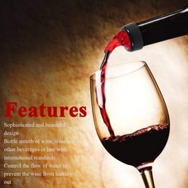 Fydun Plastic Bottle Pourer 30ml Shot Measure Liquor Bottle Pourer Measuring Drink Wine Dispenser Plastic Tapered Spout for Pours Liquor, Vinegar, Syrup or Olive Oils (Red)