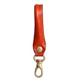 HUKURO Men's Women's Strap, Leather, Choikake I Key Chain, Wood Leather, Moonstone agate, no jewels moonstone