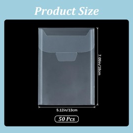 GORGECRAFT 50Pcs Die Storage Pockets Stamp Pocket Bags 18x13cm Resealable Clear Plastic Die Cuts Envelope Pockets Craft Organizer Holder Bag for File Album Embossing Stamp Scrapbooking Storage