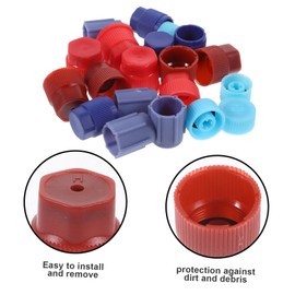 PACKOVE 1set Charging Port Cap Valve Core Air Conditioning Service Caps for Repairing Maintaining Various Car Models Essential for Professionals Configuration