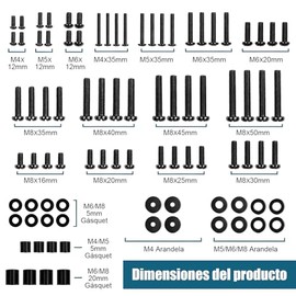 Tornillos Montaje Tv, Kit Universal de Tornillo M8 M6 M5 M4, Para Tv Lcd