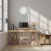 Lafocuse White Outdoor Wall Clocks Waterproof for Patio with Thermometer,