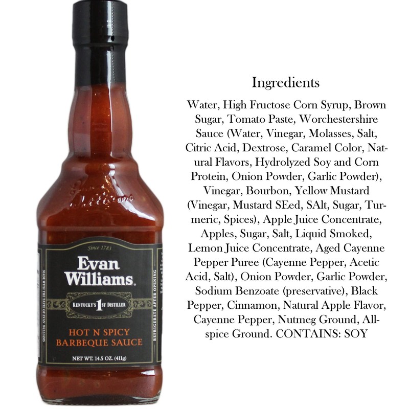 Evan Williams BBQ grilling Variety FOUR pack Includes: Spicy Apple/Hot-N-Spicy/Hickory