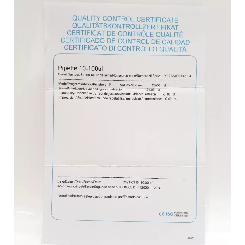 DragonLab Micropipeta Dragon Lab 10-100µl