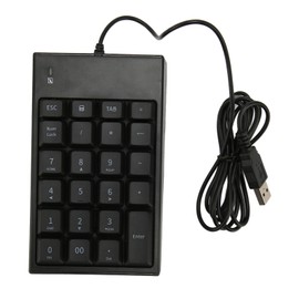 Wired Number Pad 23 Keys 5.9ft Cable USB Plug and Play Quiet Typing Mini Numeric Keypad for PC Laptop Desktop