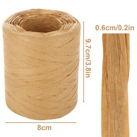 LDHHYH 6 Pack 200M Raffia Ribbon, Paper Ribbon Natural Raffia Yarn Packing Paper Twine for Craft DIY Decoration, Crochet Crafting, Gift Wrapping, etc.