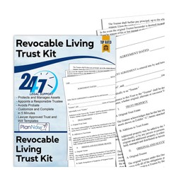 PlanNow Revocable Living Trust Kit for Individuals -Do It Yourself Revocable Trust Forms to Protect Family, Assets & Yourself - Cost-Effective with Easy Step-by-Step Instructions - Attorney-Approved