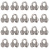 Nlvnmv 20 PCS M3 Stainless Steel Wire Rope Cable Clips,