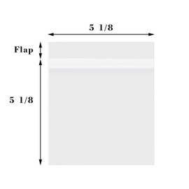 Golden State Art, Pack of 100 5 x 5 Crystal Clear Storage Sleeves, Acid-Free Resealable Cellophane Bags for 5x5 Cards, Candle, Soap, Gift Supplies