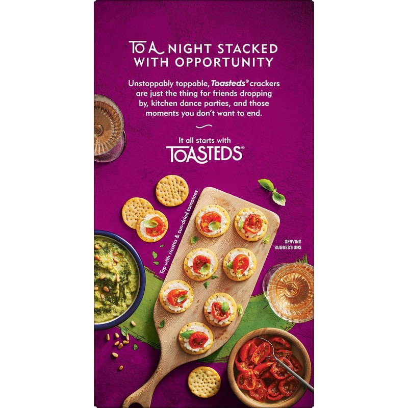 Toasteds Crackers, Party Snacks, Lunch Snacks, Rosemary and Olive Oil