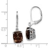 Earrings White Sterling Silver Drop & Dangle Women'S Smoky Quartz