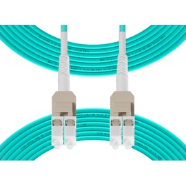 Uniboot OM4 LC to LC Fiber Patch Cable, Multi-mode Duplex Fiber Optic Cable Jumper Optical Patch Cord 10GB, 50/125μm,LSZH Jacket,Length Options: 0.2M(7inch)-100M(328ft), 20M(66ft)