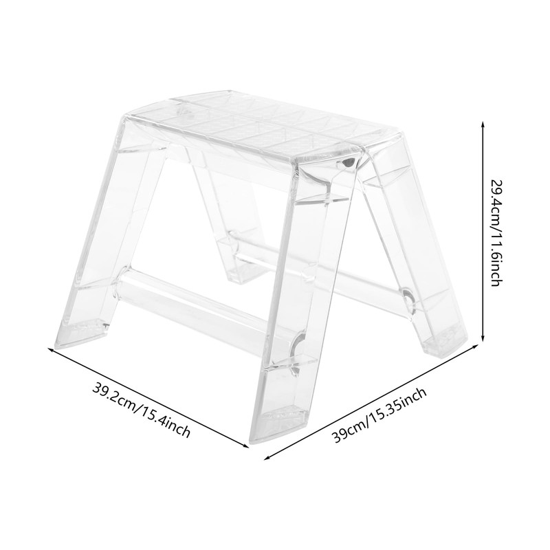 Pinelicorn 2 Step Clear Folding Step Ladder, Photography Stool, Protable