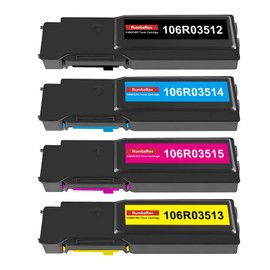 VersaLink C400 C405 Toner Cartridges 4-Color Set High Capacity 106R03512 106R03513 106R03514 106R03515 Toner Replacement for Xerox VersaLink C400 C405 C400D C400DN C405DN C405N Printer Ink