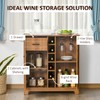 HOMCOM Retro Wine Cabinet for 6 Bottles, Wine Rack Sideboard