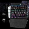 Single Hand Mechanical Gaming Keyboard with LED Light USB 38