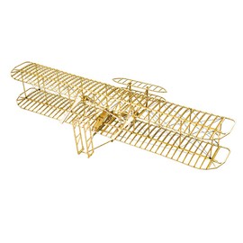 3D Wooden Puzzle DIY Wright Flyer Wooden Craft Model Planes, Laser Cutting Balsa Wood Aeroplane Kits to Building, Educational Assembly Puzzle Model Aeroplane Construction Toy Gift