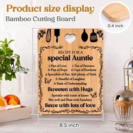 Auntie Gifts, Auntie Birthday Gifts, Best Auntie Gifts, Special Auntie Gifts from Niece Nephew, Auntie Cutting Board, Auntie Christmas Gifts, 'Recipe for A Special Auntie '.