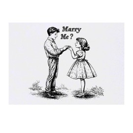 Azeeda 'Heirate mich? Junge und Mädchen' Temporäres Tattoo - Hautfreundlicher & Ungiftiger Abziehbild · Wasserfest (TO00076881)