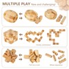 VolksRose 15pcs Wooden Brain Teaser Puzzles, IQ Challenge Puzzle Games,