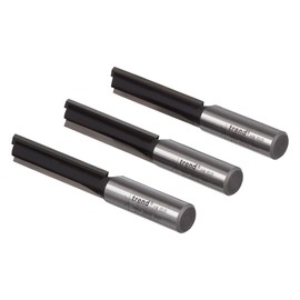 Trend Trade Pack of 3 Straight Multi-Purpose Router Cutters, 1/2 Inch Shank with 12.7mm Cut Diameter and 50mm Cut Length, Tungsten Carbide Tipped, TR/PACK/3