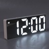 Digital Alarm Clock Temperature Display LED Mirror Electronic Clocks for
