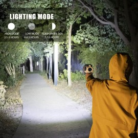 GOODSMANN Rechargeable Spotlight Waterproof LED Flashlight 3000 Lumen with USB