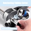 Ratcheting Pipe Cutter, 2 in 1 Close Quarters Tube Compact