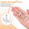 uxcell 100Pcs Semi Tubular Rivets, 6mm x 16mm Aluminum Round