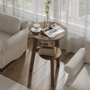ChooChoo Round End Table Set of 2, Narrow Side Table