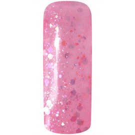 Miss Mirage Gel Nail Soak Off Gel, PG3S, 0.1 oz (2.5 g), Hologram Glitter, UV/LED Compatible, Color Gel, Soak Off Gel, Aurora Color with 7 Large and Small Glitters