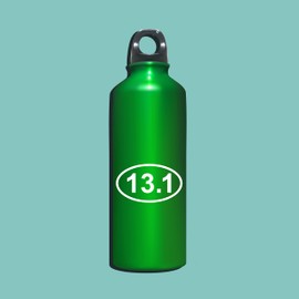 AzQuest 13.1 Decal Vinyl Car Sticker Running Jogging Run Half Marathon | Cars Trucks Vans Walls Laptop | White | 6 Inch | AZQ183|