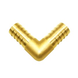 Joywayus 3/4" Hose ID/Hose Barb 90 Degree L Right Angle Elbow Union Brass Fitting Water/Fuel/Air (Pack of 2)