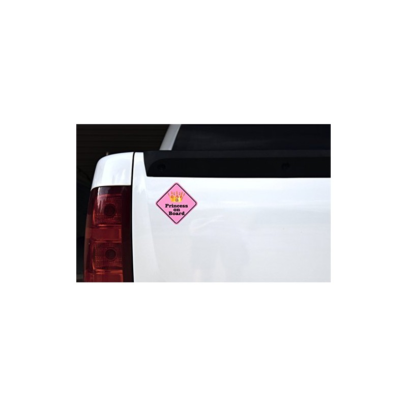 StickerTalk Princess on Board Vinyl Sticker, 5 inches by 5