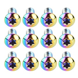 Alomejor Bike Brake Screws,12PCS colorful set for easy maintenance,Disk Brake Rotor Screws,essential T25 Torx screws for cyclists,bike repair shops and disk brake installation adjustment