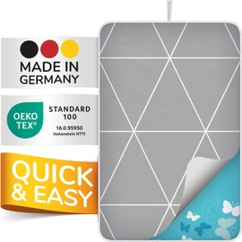 smart&gentle Super Soft Ironing Pad for Table, heat-resistant 100x65cm – non-slip ironing mat with moisture protection for steam irons, made in Germany